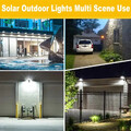 Solarwandlampe Bewegungsmelder 168 LED COB Außenleuchte wasserdicht Garten