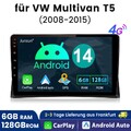 DAB+ Android 14 Für VW T5 Multivan 2010-2015 128G Autoradio Carplay NAVI RDS BT