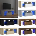TV Schrank mit LED Lowboard Fernsehschrank Fernsehtisch Holzwerkstoff 9 Farbe DE