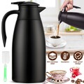 Thermoskanne 2L,Isolierkanne Kaffeekanne 304 Edelstahl Thermoskanne Teekanne