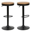 Barhocker drehbar 2er Set Tresenhocker Küchenstühle Barstühle mit Fußstütze