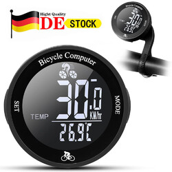 Kabellos Funk Fahrradcomputer LCD Fahrrad Tachometer Radfahren Kilometerzähler