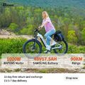 26" E-bike BAFANG-1000W 48V E Mountain bike Elektrofahrrad 840Wh Shimano Fatbike