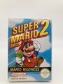 Super Mario Bros 2 NES complete OVP MIB Nintendo w/ protector Europa Version