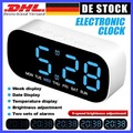 Wecker Digital Nachttisch Uhr USB Alarm Clock mit LED RGB Licht für Tiefschläfer