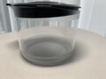 Tupperware Tafelfeine Milchkännchen Zuckerdose glasklar 250 ml Schwarzer Deckel