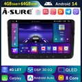 4G 8-Core Android 14 Autoradio CarPlay GPS für VW Tiguan Golf 5 6 Caddy EOS Polo