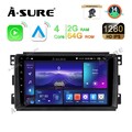 2+64G Android 14 Autoradio Carplay GPS Navi Kam Für Smart Fortwo 451 2005-2010