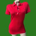 Lacoste Polo Rot  Slim Fit Short Sleeve Damen PoloShirt PF5462 00 240 Gr.32 XS