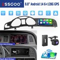 DAB+128G Android 8.8" Autoradio CarPlay GPS Navi Für AUDI A6 C6 MMI 2G 2005-2009