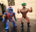 2 Vintage MASTERS OF THE UNIVERSE FIGUREN MAN E FACES TRI KLOPS MOTU SCHÖN SELTEN 