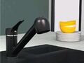 Einhebel Spültisch-Armatur Wasserhahn Lovarno Küche Spüle schwarz herausziehbar