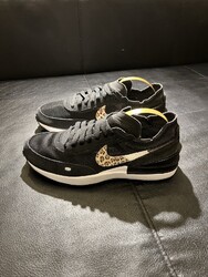 Nike Waffle One SE `Leopard` Damen Sneaker Schwarz Wildleder Mesh Mix UK 3,5