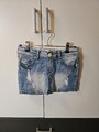 Damen Jeans Mini Rock Gr. 34 Blau