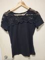 H&M T-Shirt Damen Schwarz Gr. M 38