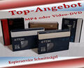VHS, VHS-C, SVHS, SVHS-C, Hi8, Video 8, Mini-DV Kassetten auf DVD oder MP4 Datei
