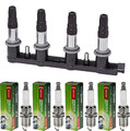 NTY Zündspule + 4x DENSO Zündkerze für Peugeot 206 CC 2D 2.0 S16 307 3B 3H