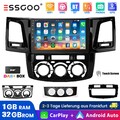 DAB+ 9 Zoll Autoradio 1+32G Android 14 CarPlay GPS BT Für Toyota Hilux 2005-2014