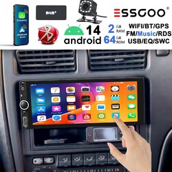 DAB+ 1DIN 6.86" 2+64GB Android 14 Autoradio mit Apple Carplay GPS NAVI WIFI CAM
