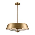Deckenleuchte Deckenlampe Metall Ø 56 cm H: 114 cn verstellbar in Messing 4x E14