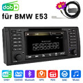 7'' DVD CD GPS Navi SWC Wifi Autoradio FM RDS USB DAB+ Für BMW X5 E53 2000-2007