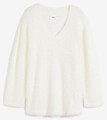 Oversize-Pullover aus Flauschgarn Gr. 40/42 Wollweiß Damenpullover Pulli Neu*