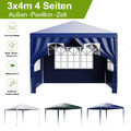 Pavillon 3x3/3x4/3x6 m Wasserdicht Abnehmbar Partyzelt Gartenzelt UV Schutz DE