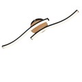 LED Deckenleuchte Deckenlampe 55,5cm Wandlampe 2-flammig 12W Holz Schwarz