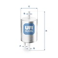 UFI Kraftstofffilter 31.831.00 Filtereinsatz für AUDI SEAT LAMBORGHINI A6 C6 4F5