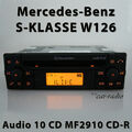 Original Mercedes W126 Radio Audio 10 CD MF2910 CD-R S-Klasse V126 Autoradio RDS