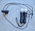 2x Sony PlayStation Move Motion Controller Twin Pack I Schwarz I mit Kamera