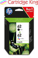 Original HP 62 2er-Pack schwarz/dreifarbig Original Tinte Combo Pack N9J71AE