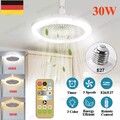 LED Deckenventilator Ventilator Lüfter Deckenlampe Beleuchtung mit Fernbedienung