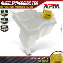 Ausgleichsbehälter Kühlmittel mit Deckel für Ford Fiesta V Fusion 1.4L 1.6L TDCi