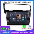 9"Android 14 Autoradio CarPlay GPS Navi RDS DAB+ Für VW Golf 7 VII MK7 2012-2020