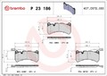 BREMBO Bremsbelagsatz, Scheibenbremse P 23 186 für ALFA ROMEO