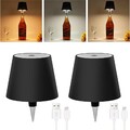 2 Stück LED Flaschenaufsatz Tisch-Lampe Flaschen-Leuchte Deko-Licht Dimmbar Akku