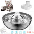 3.1L 2L Trinkbrunnen Haustier Automatisch Wasserspender Katzen Hunde mit Filter