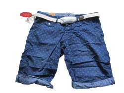 Edc by Esprit Herren Short + Gürtel blau + Muster W32 Neu