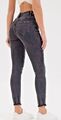 Damen Slim Fit Stretch High Waist  Push Up Skinny Jeans Hose 34 - 42 Grau