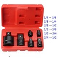 6tlg Stecknuss Adapter Satz Schlagschrauber Nuss Set 1/4 3/8 1/2 auf 3/4 Zoll