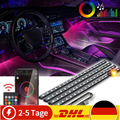 4x LED RGB Innenraumbeleuchtung Auto KFZ Ambiente Fußraumbeleuchtung mit Control