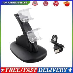 Dual Controller Ladegerät Dock Station USB Schnell Ladestation für PS4 #g