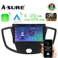 9" Carplay Android14 2+32G Für Ford Transit Tourneo Custom 2013-19 Autoradio GPS
