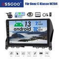Autoradio Carplay GPS Navi Android13 DAB+ Für Mercedes Benz C-Klasse S204 2+32G