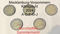 5 x 2 Euro 2024 ,Deutschland Mecklenburg-Vorpommern ADFGJ, lieferbar