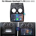 Für Nissan Qashqai 1 J10 2006-2013 Autoradio 4G+64G Android 14 Carplay GPS 4G FM