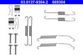 ATE 03.0137-9304.2 ZUBEHÖRSATZ, BREMSBACKEN HINTERACHSE FÜR FORD