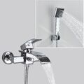Wasserfall Wasserhahn Bad Wandarmatur Waschtischarmatur Spültisch Wasser Chrom 