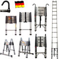 3.8M/5M/3.2M/4.4 Teleskopleiter Stehleiter Leiter Faltbar Anlegeleiter Roof Loft